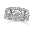 14K White Gold Diamond Anniversary Band - 0.37 Ct.