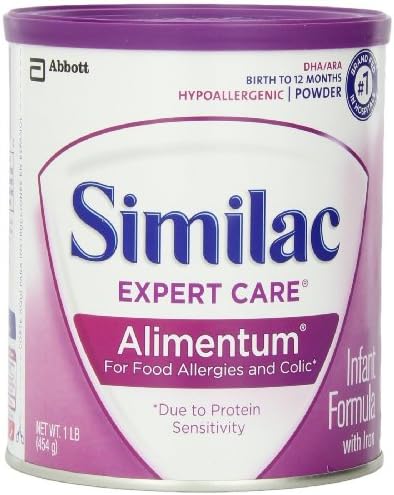 Similac Expert Care Alimentum Hypoallergenic Nutrition Formula, Powder,1 Lb, (Pack of 4), Packing May Vary