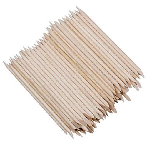 DMtse Nail Art Orange Wood Stick Sticks Cuticle Pusher Remover Manicure Pedicure Tool