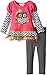 Bonnie Jean Little Girls OWL Dress Legging Outfit Fuchsia0-3M-6X