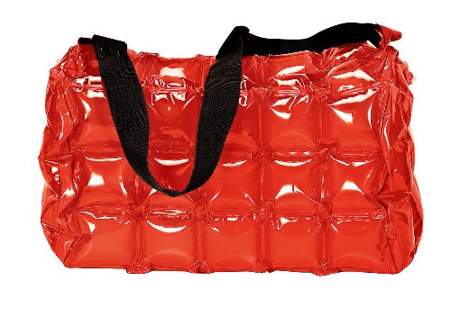 Wenko 4392304100 Strandtasche Bubble Bag inklusive Pumpe, Kunststoff, 37 x 27 x 27 cm, rot Preisvergleich