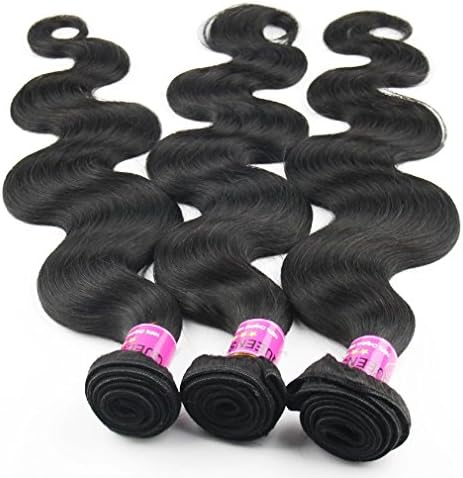 Queenswig Brazilian Remy Hair 3 Bundles Body Wave Human Hair Extension (8" 8" 8")