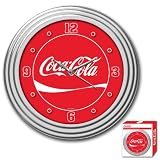 Trademark Global Coca-Cola Dynamic Ribbon Device Clock, 12-Inch