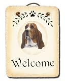 Bassett Hound Welcome Slate