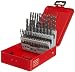 Dormer A190 High Speed Steel Jobber Drill Bit Set, Black Oxide Finish, Round Shank, 118 Degree Conventional Point, 51 piece, 1.0 mm to 6.0 mm in 0.1 mm Increments