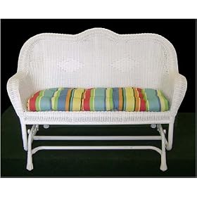 Salem Harbor 3 Piece Resin Wicker Glider Set - White by KIP