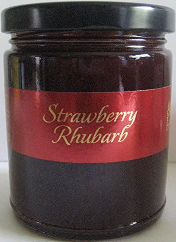 Gourmet Strawberry Rhubarb Preserves 12.5 Oz Jars - All Natural (Pack of 2)