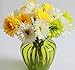FatColo 10 pcs Silk Artificial Fake Plastic Daisy Chrysanthemum Flowers Sun Chrysanthemum,Sunflower, Simulation Gerber, Dimorphotheca,Party Room Home Decoration DIY Flower Bouquet (Yellow)