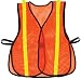 OK-1 687 Hook and Loop Style Orange Safety Vest with Lime Reflective, S/XL