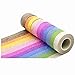 Wise Bird Mother's Day Rainbow Glitter Sparkle Decorative Washi Masking Sticky Adhesive DIY Tape, School Class Office Birthday Party Dairy Art and Craft Gift Wrap Tape Roll, 32ft/roll, Set of 12- G02