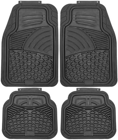 OxGord 4pc Sea Shell Floor Mats for Audi A4, Black