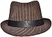 Simplicity Unisex Structured Gangster Trilby Wool Fedora Hat, 3074_Brown