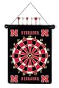 NEBRASKA CORNHUSKERS Magnetic DART BOARD SET with 6 Darts (15" wide and 18" long)