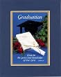 Beautiful and Inspiring 8 x 10 Inches Frame able Graduation Floral Note Card (Graduation, Grow in the Grace and Knowledge of Our Lord) on Double Beveled Matting