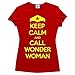 Hank Player 'Keep Calm & Call Wonder Woman' Women's T-Shirt