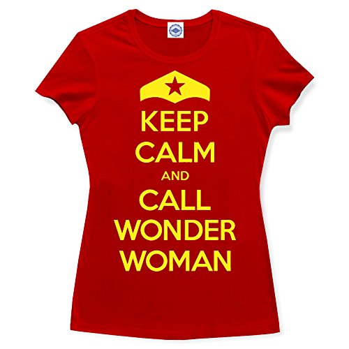 Hank Player 'Keep Calm & Call Wonder Woman' Women's T-Shirt
