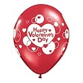 Valentine's Day Circle and Hearts Balloons - 100 pk.