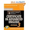 Cambridge Certificate in Advanced English 3 with Answers: Official Examination Papers from University of Cambridge ESOL Examinations (Cambridge Books for Cambridge Exams)