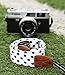 Nine States Top Quality Soft Cotton Polka Dots Print Universal Adjustable Camera Camcorder Shoulder Neck Strap Belt with Harness Adapter Fits for DSLR Camera Nikon Canon Panasonic Sony Samsung Olymplus Fujifilm (White)(AR-005 Series)