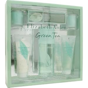 51ZfoA5GPgL. SL500 AA300  Green Tea By Elizabeth Arden For Women, Set Of 6 (Eau De Parfum Spray, Honey Drops Body Cream, Shower Gel, 2 Scented Candles, 36 Scented Incense Sticks and Ceramic Holder)
