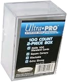 100-Count Box - 2-PIECE Plastic Card Holder Box by Ultra Pro