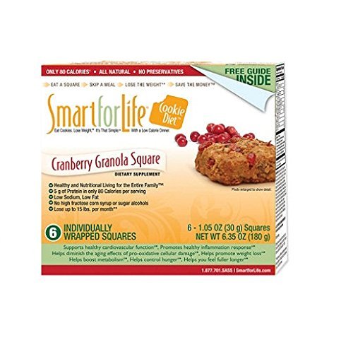 Smart for Life Cookie Diet 7-Day Meal Replacements Cranberry Granola Squares - 42 ct.
