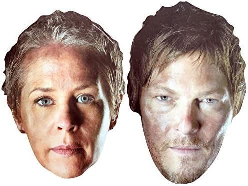 Official Walking Dead Face Mask - TWIN PACK -Daryl &amp; Carol