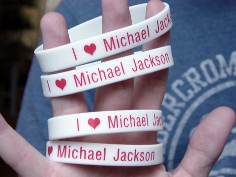 I <3 Michael Jackson silicone wristband Michael Jackson bracelet