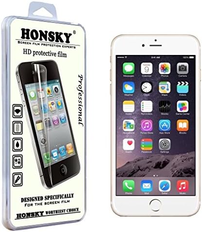 [3 Packs!]Honsky Iphone 6 4.7 inch (4.7'') [HD Clear] Highest Quality Premium Screen Protector High Definition Ultra Clear & Anti Bacterial & Anti Oil & Anti Scratch & anti bubble & Reduce Fingerprint & No Rainbow & Washable Screen PET Film with Lifetime Replacement Warranty - Retail Packaging 2014