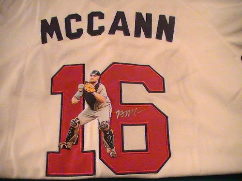 BRIAN MCCANN SIGNED AUTOGRAPHED JERSEY ATLANTA BRAVES COA + PROOF PHOTO