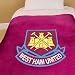 West Ham United FC Fleece Blanket, Claret/Blue, 130 x 180 Cm