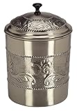 Old Dutch 412 Antique Embossed Pewter Cookie Jar, 4 Quarts