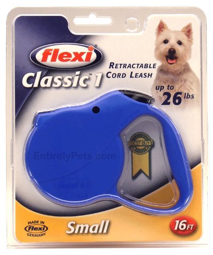 Flexi Classic 1 Retractable CORD Leash for Dogs up to 26 lbs, Color: RED
