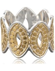 Anna Beck Designs "Gili" 18k Gold-Plated Wire Rimmed Open Leaf Ring