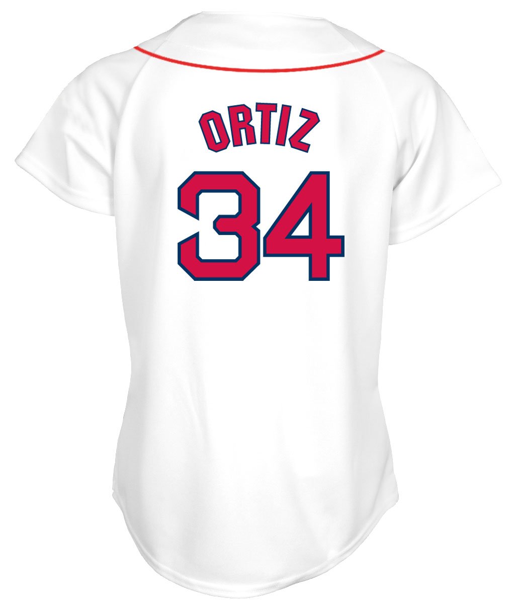 Boston Red Sox Logo Merchandise David Ortiz Womens Replica Jersey