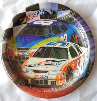 Officially Licensed NASCAR Racing Race Cars 6.75" Party Plates (Pack of 8)