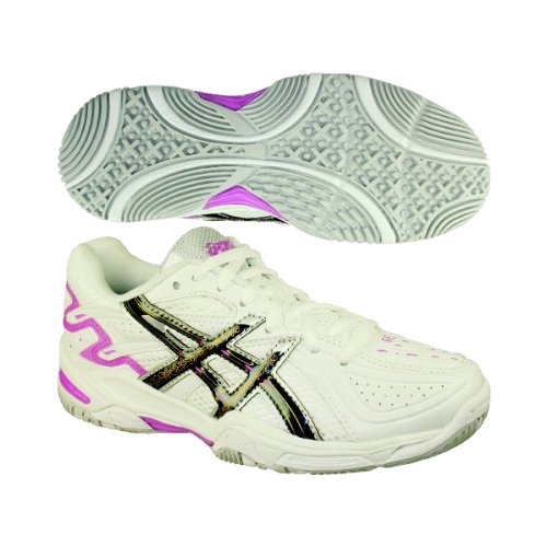 Asics Youth Gel-Netburner 11 GS Court White/Black/Pink Rose C913Y0197 5 UK