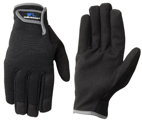 Wells Lamont 7700XL Synthetic Suede Leather Glove, Velcro Closure, Black, XL On Sale
