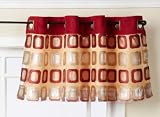 Regal Home Collections Times Square 54-Inch by 20-Inch Tailored Valance, Red