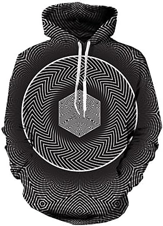 Artist Threads Illusionz Hoodie - Premium All Over Print Graphic Hoodies - Large