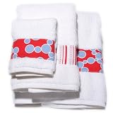 Bask Home Bath Set - Bubbles Red by Bask Home