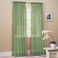 2 Piece Solid Sage Green Sheer Window Curtains/drape/panels/treatment 59