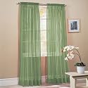 2 Piece Solid Sage Green Sheer Window Curtains/drape/panels/treatment 59"w X 84"l