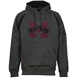 Mississippi State Bulldogs Charcoal Class Act Big Logo Hoody Sweatshirt