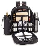 Brighton Coffee Picnic Backpack For Two (Navy)
