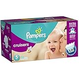 Pampers Cruisers Diapers Economy Plus Pack, Size 5, 132 Count