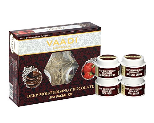 Facial Kit - Chocolate and Strawberry SPA Facial Kit - â˜… ALL Natural - â˜… Suitable for All Skin Types and Both for Men and Women - â˜… 70 Grams - Vaadi Herbals