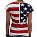 Flag FR200 - Frank Allover Junior Cut Ladies American Flag T-Shirt