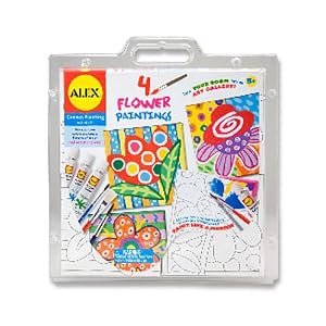 Alex Paint Like A Master Flower - 4 Canvases And Acrylic Paints Set by Alex Toys