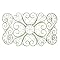 Iron Scroll Fireplace Screen - Lime Green